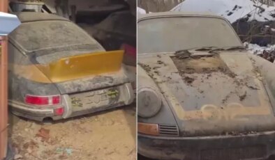 Tozlu garajdan efsane çıktı! 30 yıldır yatan aracın son halini görmeniz lazım