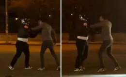 Trafiğin ortasında birbirlerine girdiler! İşte o anlar