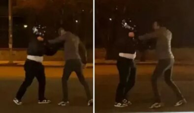 Trafiğin ortasında birbirlerine girdiler! İşte o anlar