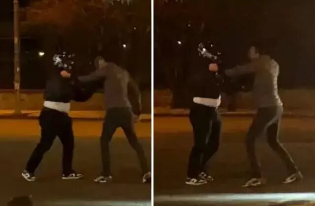 Trafiğin ortasında birbirlerine girdiler! İşte o anlar