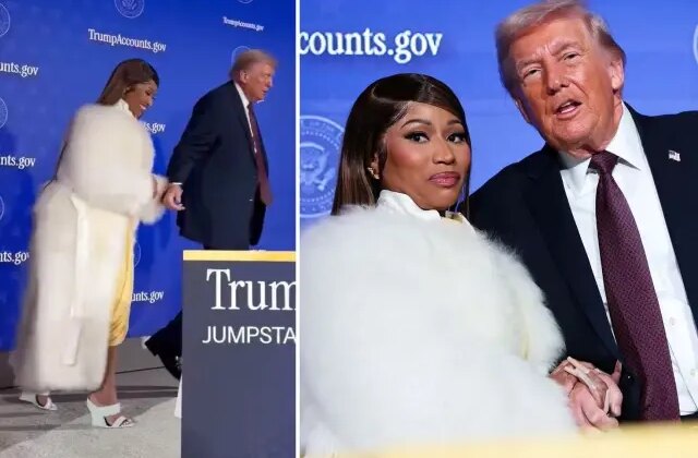Trump ve dünyaca ünlü rapçi Nicki Minaj’dan el ele görüntü