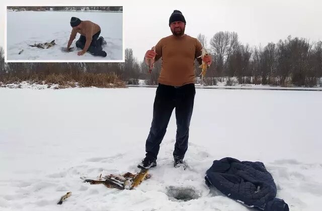 Türkiye’nin en uzun nehri dondu, üzerinde eskimo usülü balık avladılar