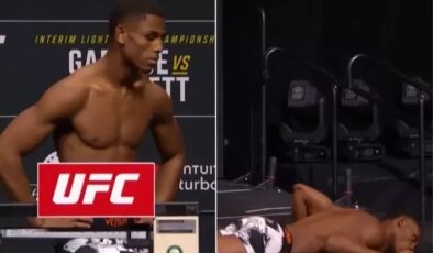 UFC dövüşçüsü Cameron Smotherman korkuttu, tartıdan indi bayıldı
