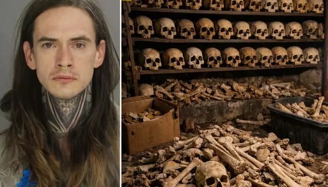 Ülke ayakta! Evinde 100’den fazla kafatası ve kemikler bulundu