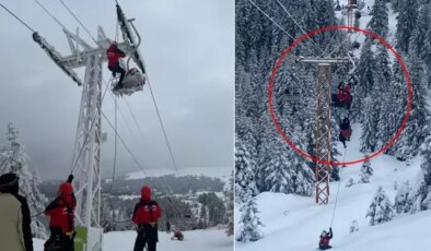 Uludağ’da telesiyej arızası: 40 tatilci mahsur kaldı