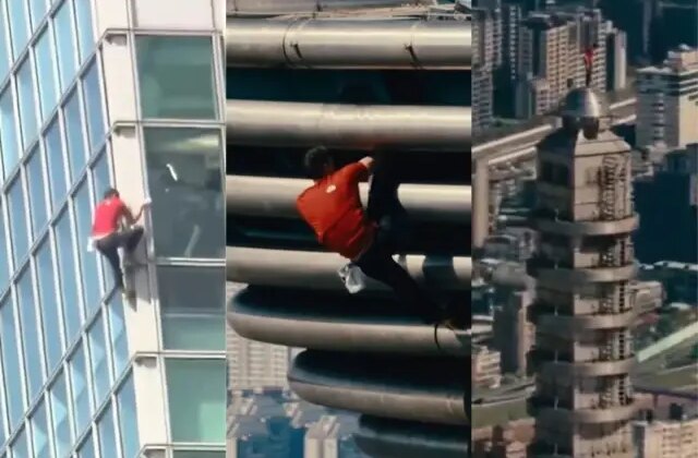Ünlü tırmanışçıdan nefes kesen performans: 508 metrelik gökdelene ipsiz çıktı
