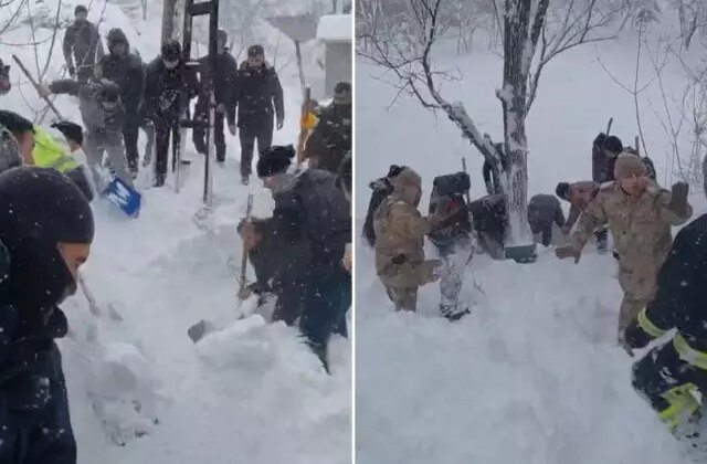 Van’da düşen çığın altında kalan anne ve 2 çocuğu kurtarıldı