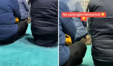 Vatandaş, camide çektiği görüntüyü “Ne yazacağımı bilmiyorum” notuyla paylaştı