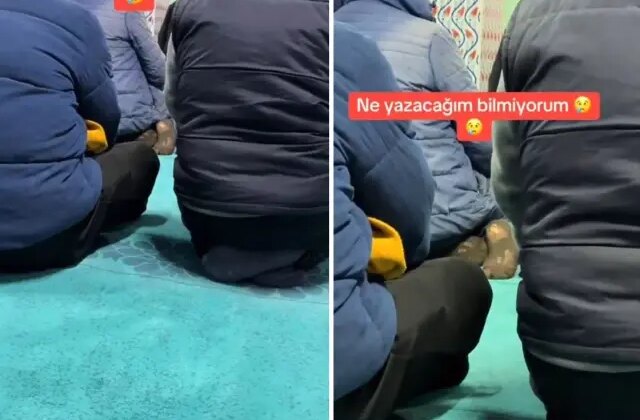 Vatandaş, camide çektiği görüntüyü “Ne yazacağımı bilmiyorum” notuyla paylaştı