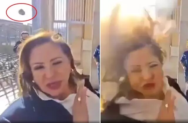 Vekilin üstüne el yapımı patlayıcı fırlattılar! Korkunç saldırı kamerada