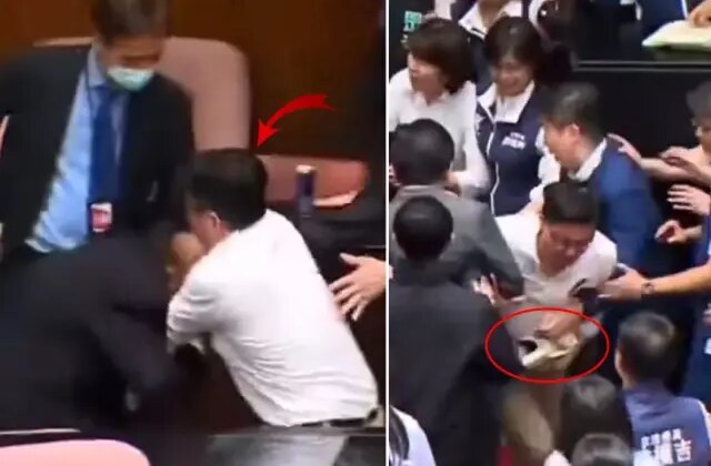 Vekilin yaptığına bakın! Yasa tasarısını alarak binadan kaçtı