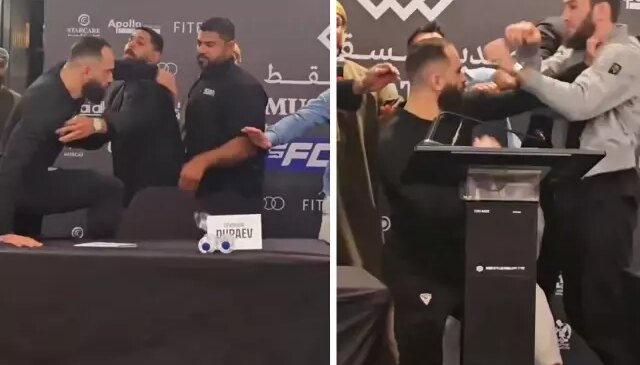 Videoyu izlemeniz lazım! Khamzat Chimaev’i karşısında gören dövüşçü süt dökmüş kedi gibi oldu