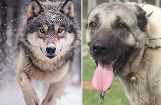 Yasak aşk yaşayan iki ezeli düşman! Kurt ile kangal çiftleşti, ortaya acayip bir tür çıktı