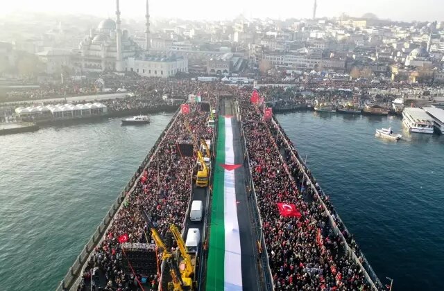 Yeni yılın ilk sabahında İstanbul’da büyük Gazze buluşması