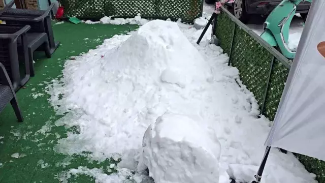 Zonguldak’ta pes dedirten olay; “Bana çarptı” deyip kardan adamı dövdüler