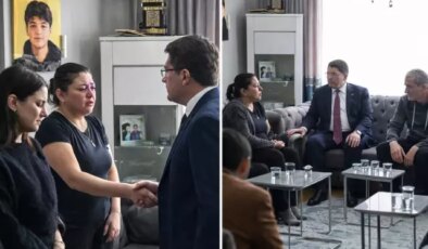 Adalet Bakanı Tunç’tan Atlas Çağlayan’ın ailesine taziye ziyareti