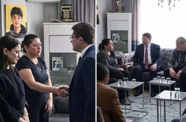 Adalet Bakanı Tunç’tan Atlas Çağlayan’ın ailesine taziye ziyareti