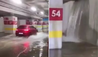 Adana Şehir Hastanesi’nin otoparkı sular altında kaldı