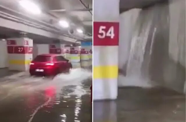 Adana Şehir Hastanesi’nin otoparkı sular altında kaldı