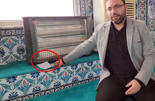 Amasya’da yolcular köy camisinde kullandıkları ısıtıcının elektrik parasını notla bıraktı