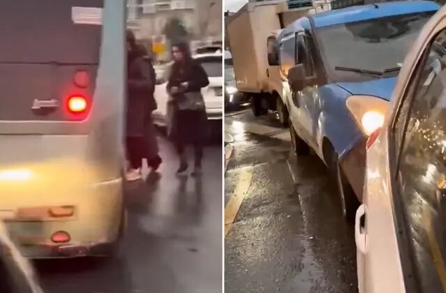Ambulansın siren çalmasına rağmen durup yolcu aldı! Görüntüler olay oldu