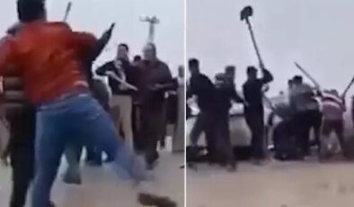 Meydan savaşı gibi! Taş, sopa ve küreklerle saldırdılar