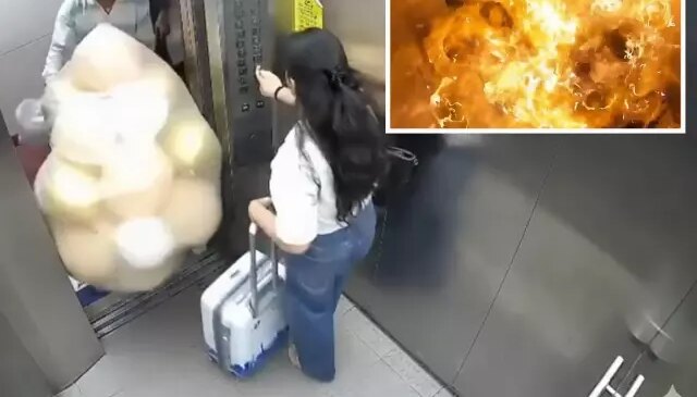 Asansöre biner binmez balonlar patladı