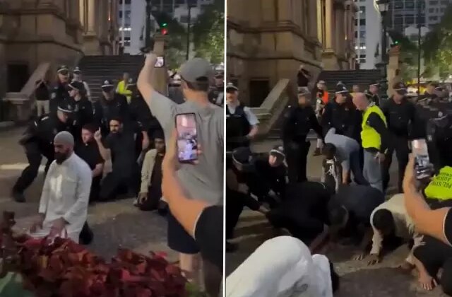 Avustralya polisinden namaz kılan Müslümanlara sert müdahale