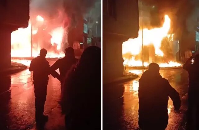 Bağcılar’da 4 katlı tekstil fabrikası alev alev yandı
