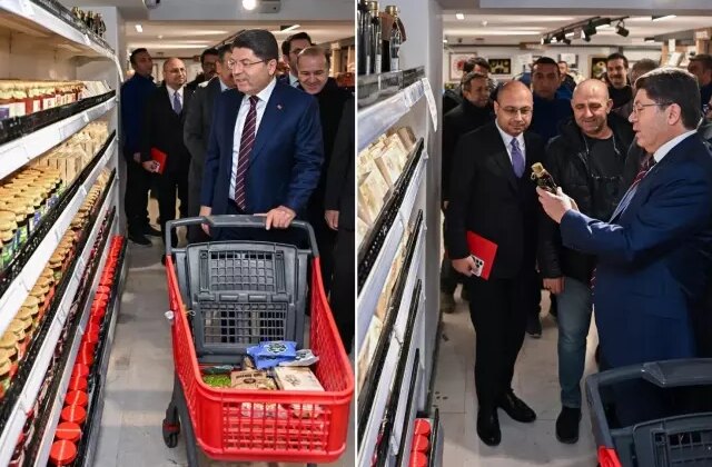 Bakan Tunç, vatandaşlarla birlikte alışveriş yaptı