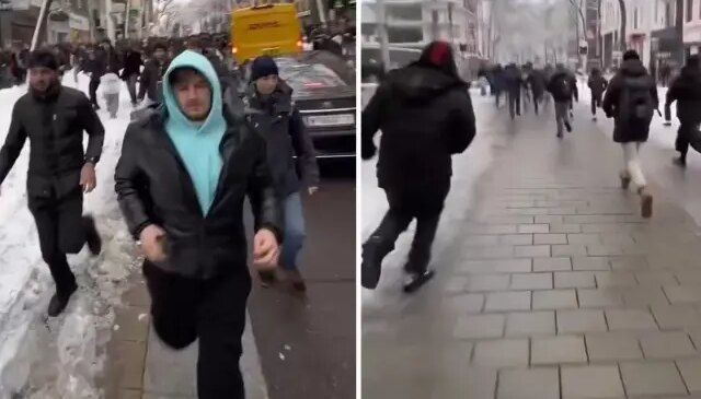 Balkondan atılanı görünce hep birlikte koşmaya başladılar