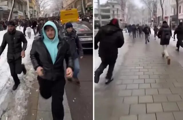 Balkondan atılanı görünce hep birlikte koşmaya başladılar