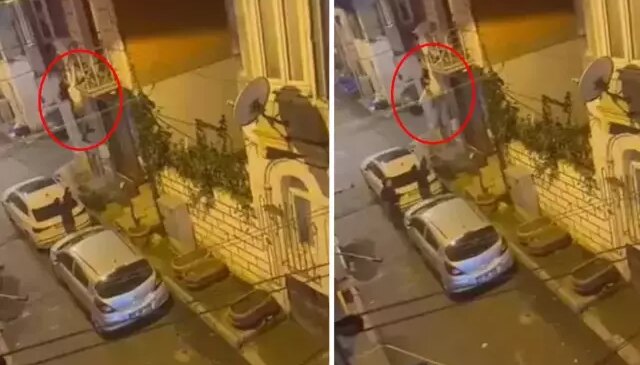 Balkondan atlamak isteyen kadını kocası yakaladı ama sonu kötü bitti