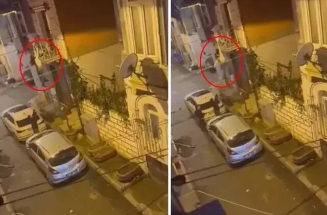 Balkondan atlamak isteyen kadını kocası yakaladı ama sonu kötü bitti