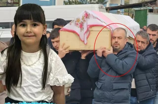 Bu acıya yürek dayanmaz! 7 yaşındaki kızının tabutunu güçlükle taşıdı
