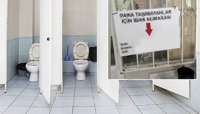 Cami tuvaletine asılan yazı tartışma yarattı