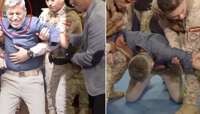 Bakana canlı yayında elektroşok! Acılar içinde yere devrildi