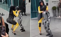 Cardi B rezil oldu! Robotla yaptığı dans kötü bitti