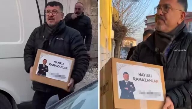 CHP’li Veli Ağbaba’nın yardım kolileri büyük tartışma yarattı