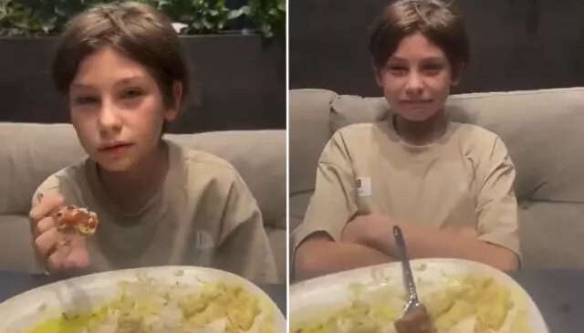 Çocuğuna domuz eti yediren baba tepki çekti