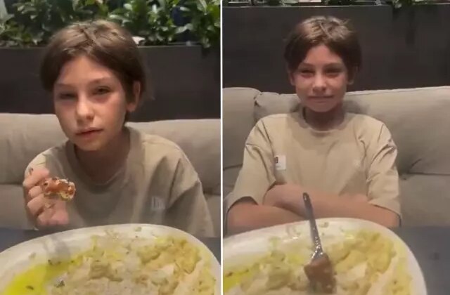 Çocuğuna domuz eti yediren baba tepki çekti