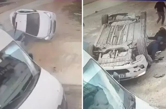 Çocuk sürücünün kullandığı otomobil, 3 araca çarpıp takla attı! Çok sayıda yaralı var