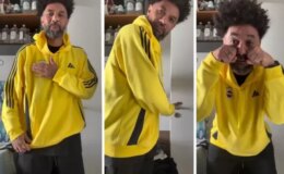 Cristian Baroni maç biter bitmez telefona sarıldı