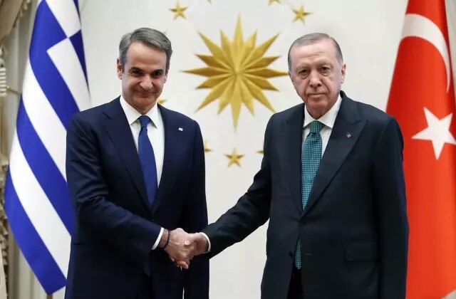 Cumhurbaşkanı Erdoğan, Yunanistan Başbakanı Miçotakis’i kabul etti