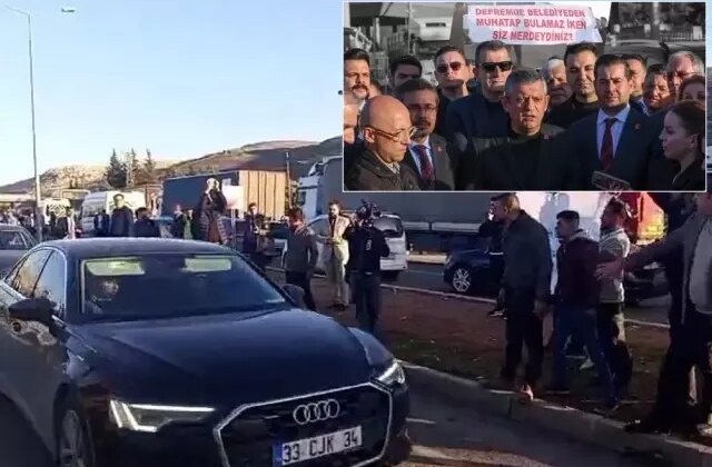 Deprem bölgesinde CHP lideri Özel’e soğuk duş: Bir grup tarafından yuhalandı