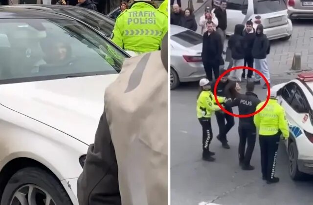 Direksiyonda dans etti, gözaltına alınırken ortalığı karıştırdı