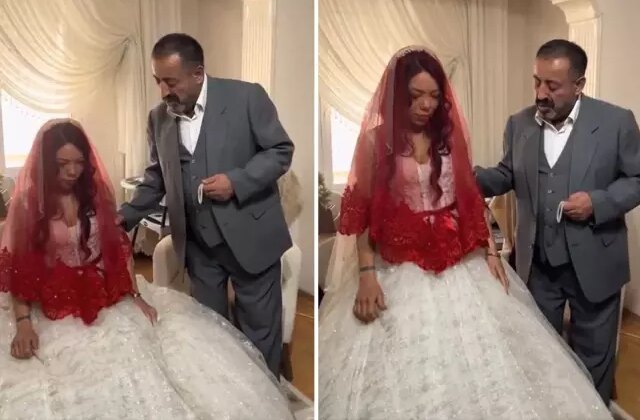 Doğulu damatla evlenen İzmirli kıza büyük şok: Görüntüyü izleyenler de şaşkın