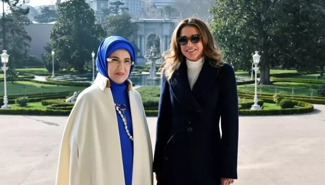 Emine Erdoğan, Ürdün Kraliçesi Rania ile bir araya geldi