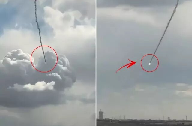 Erbil semalarında İran’a ait füzeler böyle düşürüldü