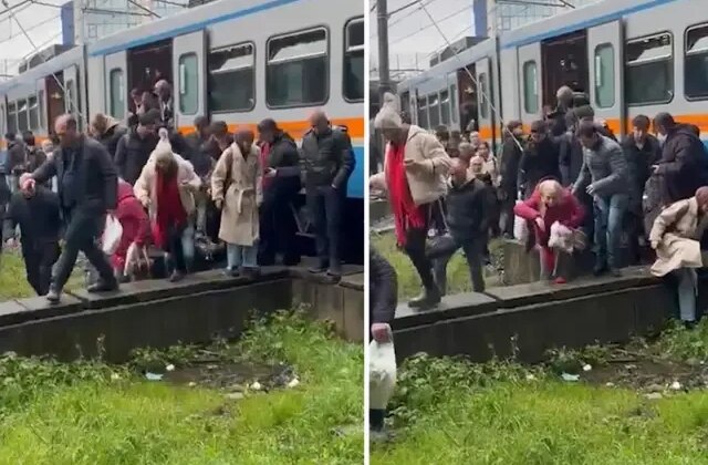 Esenler’de raydan çıkan metro nedeniyle yolcular tahliye edildi
